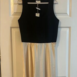 MELLODAY Black and Cream Maxi Dress